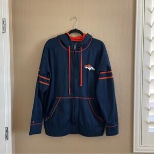 Men's‎ Denver Broncos Antigua Navy & Orange Zip Up Hoodie